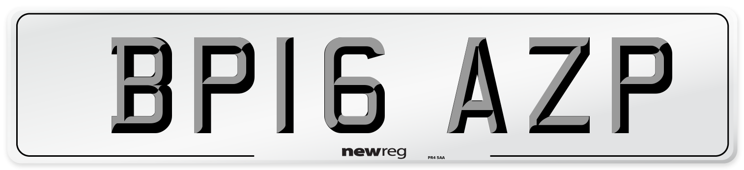 BP16 AZP Number Plate from New Reg
